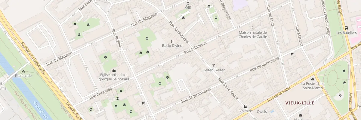 Plan du 45 Rue Princesse à Lille
