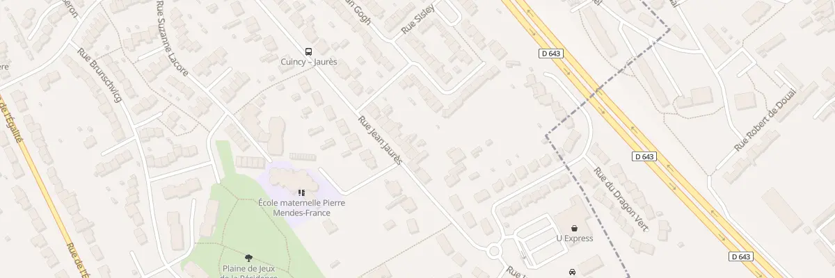 Plan du 601 Rue Jean Jaurès à Cuincy