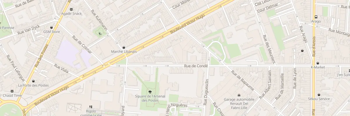 Plan du 84 Rue de Condé à Lille