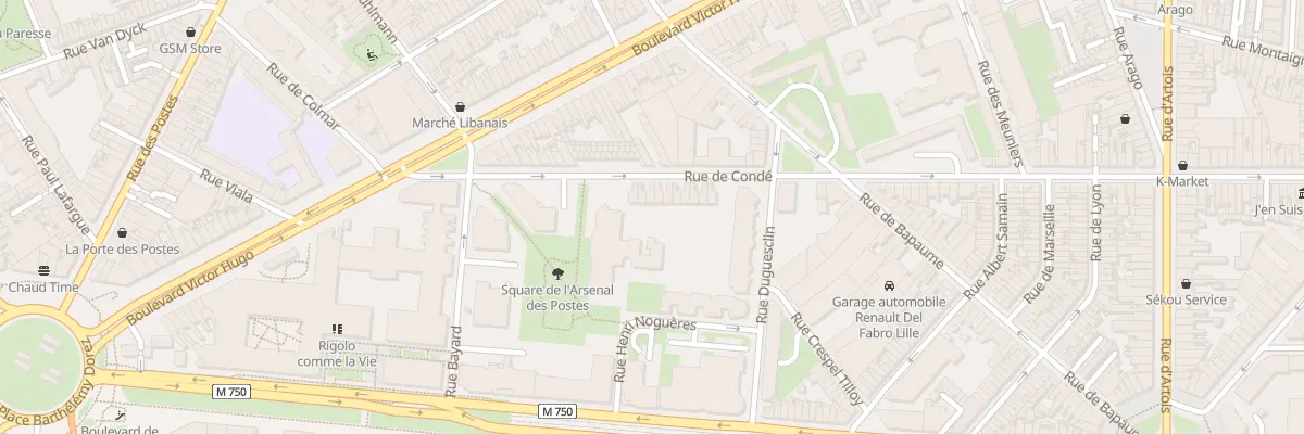 Plan du 113B Rue de Condé à Lille