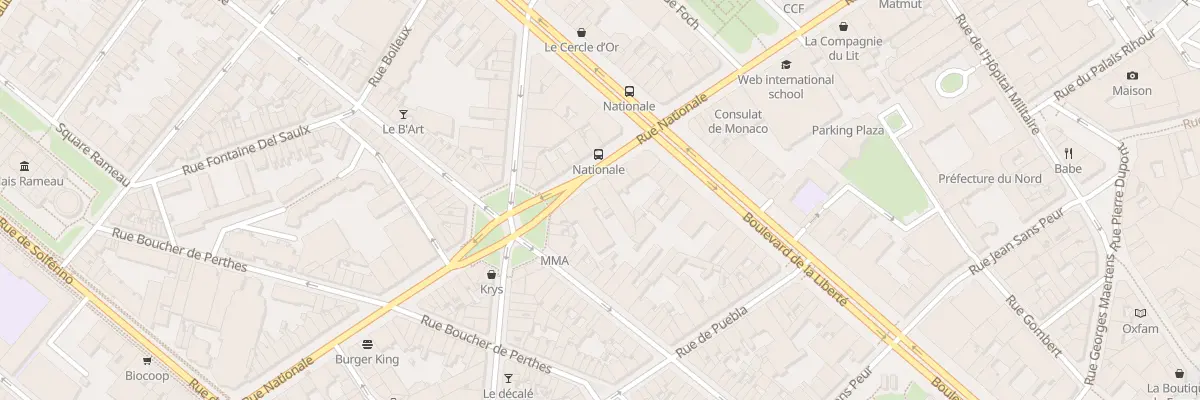 Plan du 121 Rue Nationale à Lille