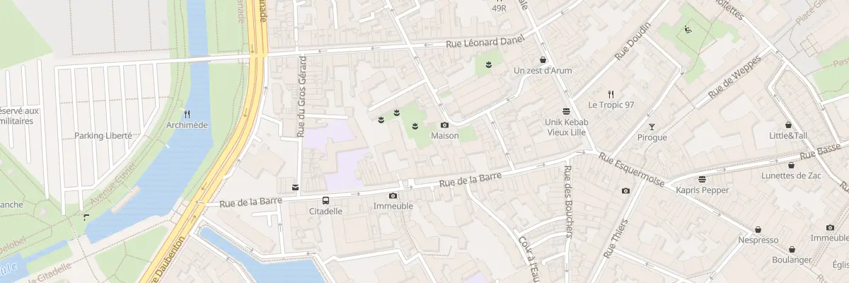 Plan du 44 Rue de la Barre à Lille