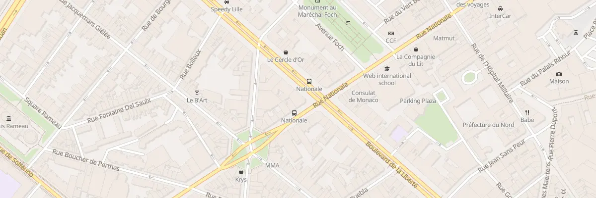 Plan du 122 Rue Nationale à Lille