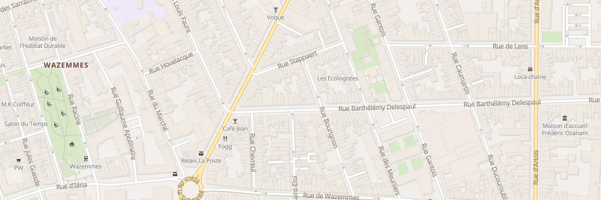 Plan du 30 Rue Barthélémy Delespaul à Lille