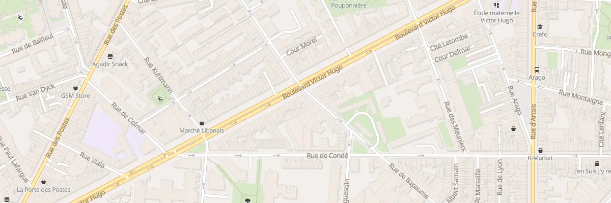 Plan du 2 Rue de Bapaume à Lille
