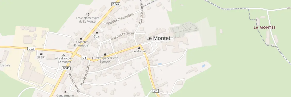 Plan du 1 Rue du Marché au Montet