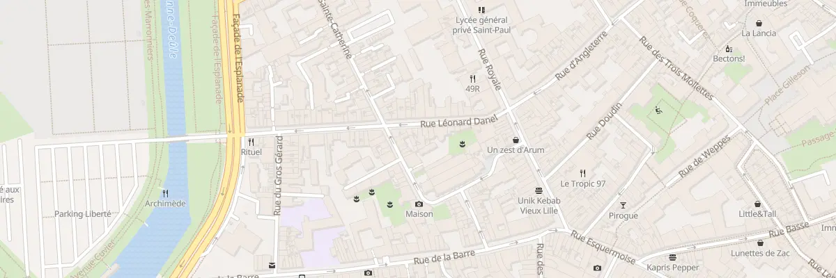 Plan du 27 Rue Léonard Danel à Lille