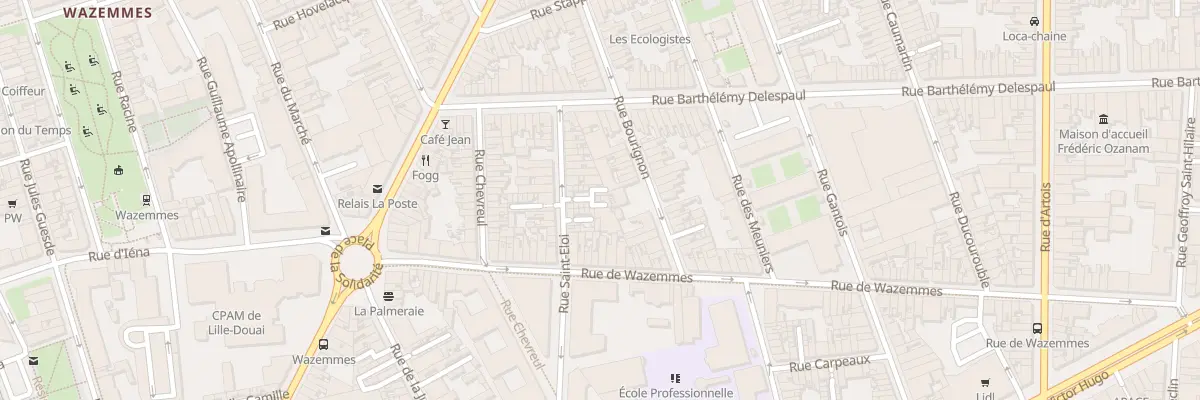 Plan du 10 Cité Gossart 23 Rue Saint Eloi à Lille