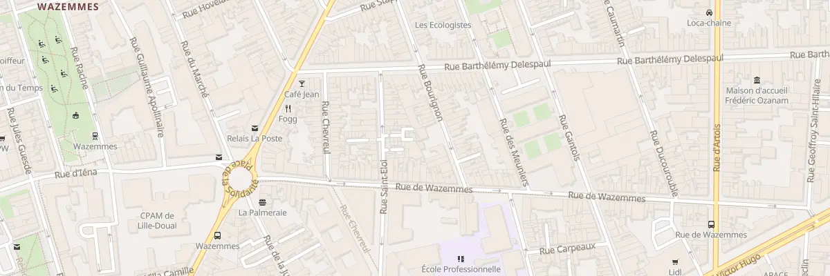 Plan du 12 Cité Gossart 23 Rue Saint Eloi à Lille
