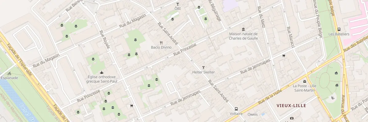 Plan du 89 Rue Saint André à Lille