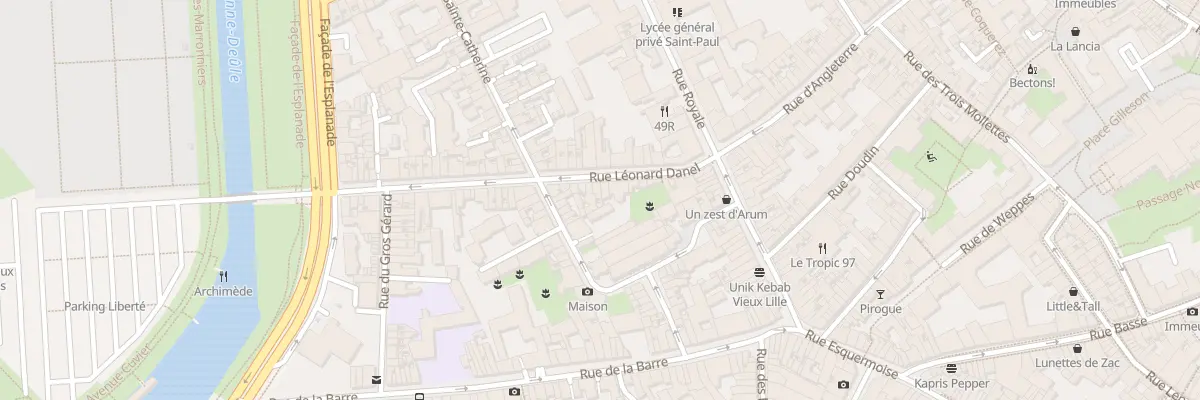 Plan du 23 Rue Léonard Danel à Lille