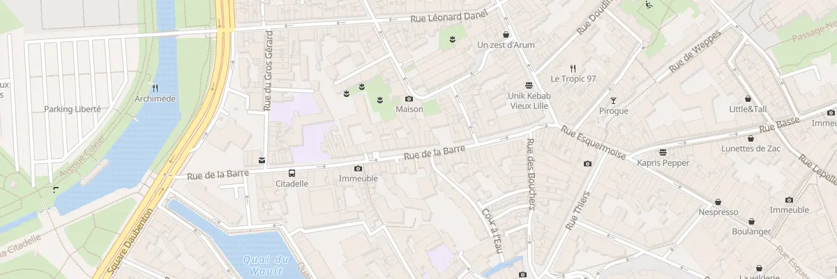 Plan du 40 Rue de la Barre à Lille