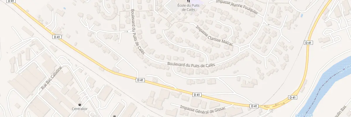 Plan du 446 Bd du Puits de Calès à Millau