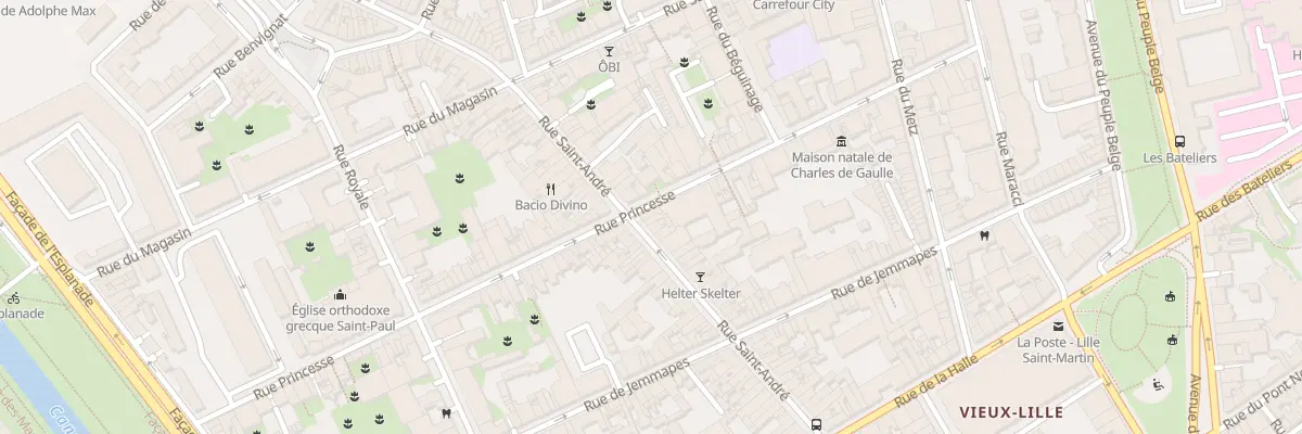 Plan du 33 Rue Princesse à Lille