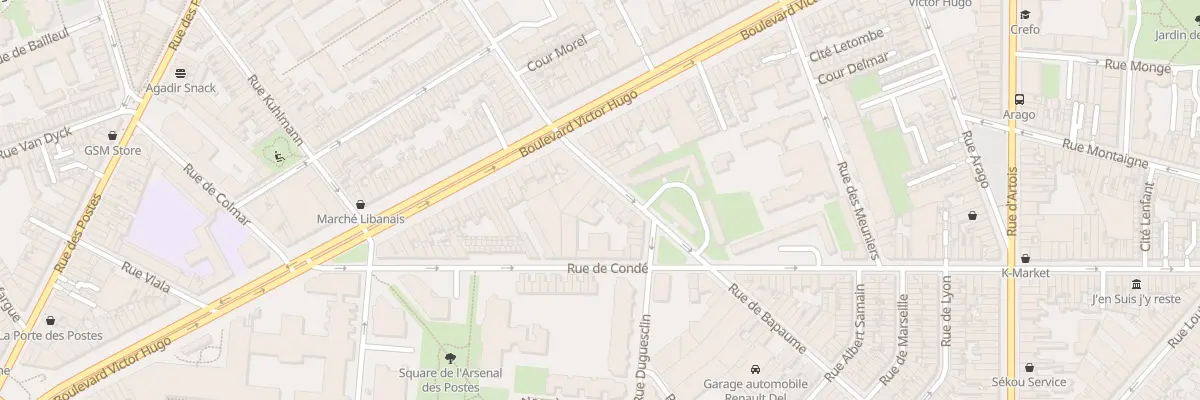 Plan du 8 Rue de Bapaume à Lille