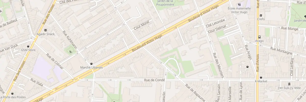 Plan du 1 Rue de Bapaume à Lille