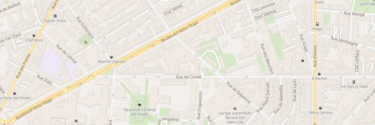 Plan du 10B Rue de Bapaume à Lille