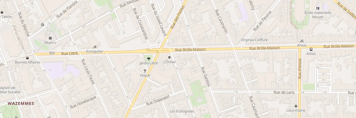 Plan du 3 Rue des Meuniers à Lille