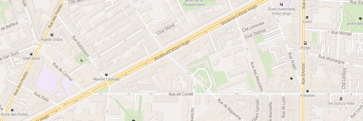 Plan du 3 Rue de Bapaume à Lille