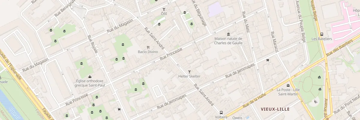 Plan du 88 Rue Saint André à Lille