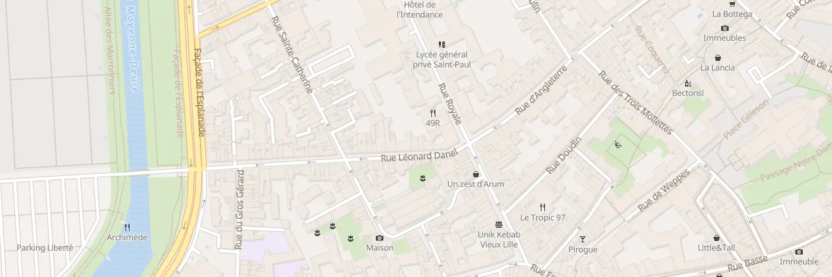 Plan du 10 Rue Léonard Danel à Lille