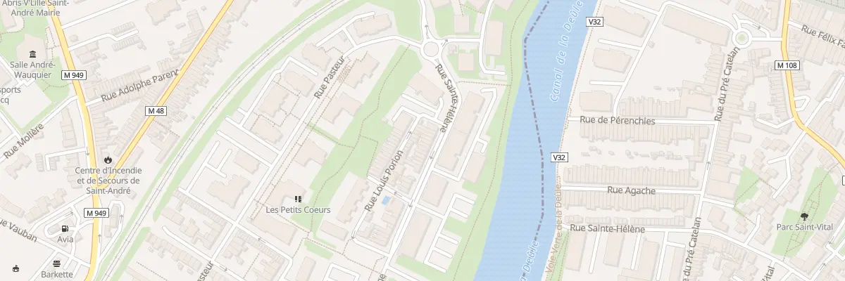 Plan du 91 Rue Sainte-Hélène à Saint-André-lez-Lille