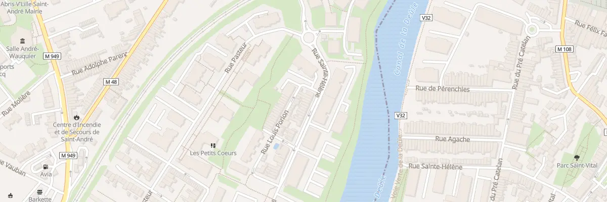 Plan du 93 Rue Sainte-Hélène à Saint-André-lez-Lille