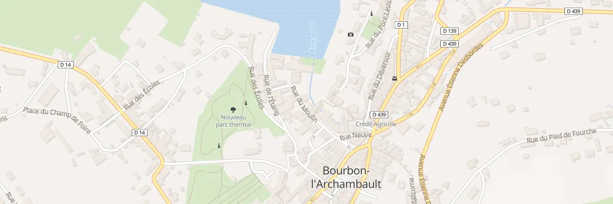 Plan du 14 Rue du Moulin à Bourbon-l’Archambault