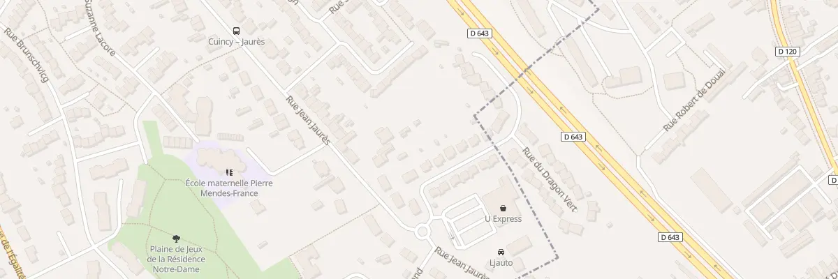 Plan du 653 Rue Jean Jaurès à Cuincy