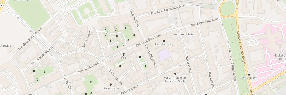 Plan du 30 Rue Saint-Sébastien à Lille
