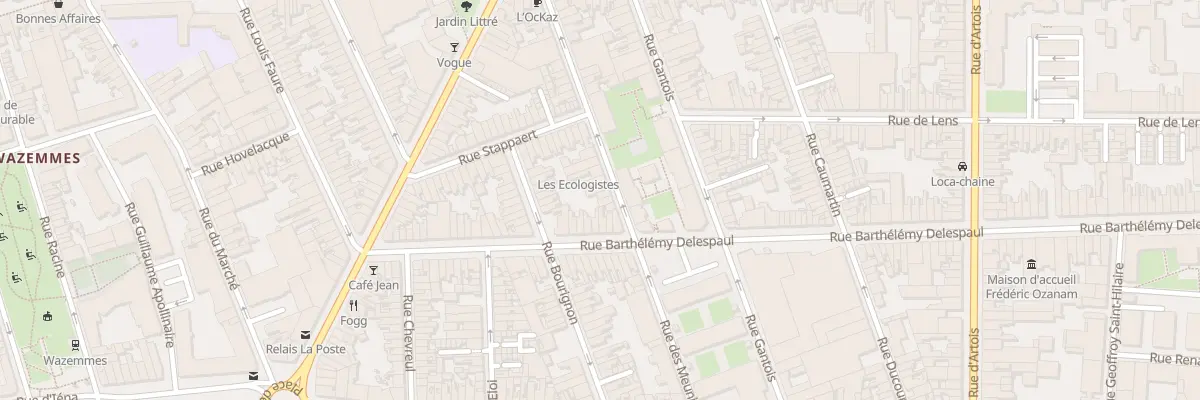 Plan du 38 Rue des Meuniers à Lille