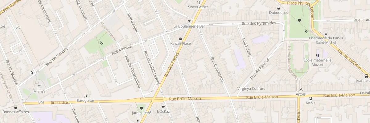 Plan du 3 Rue Gantois à Lille