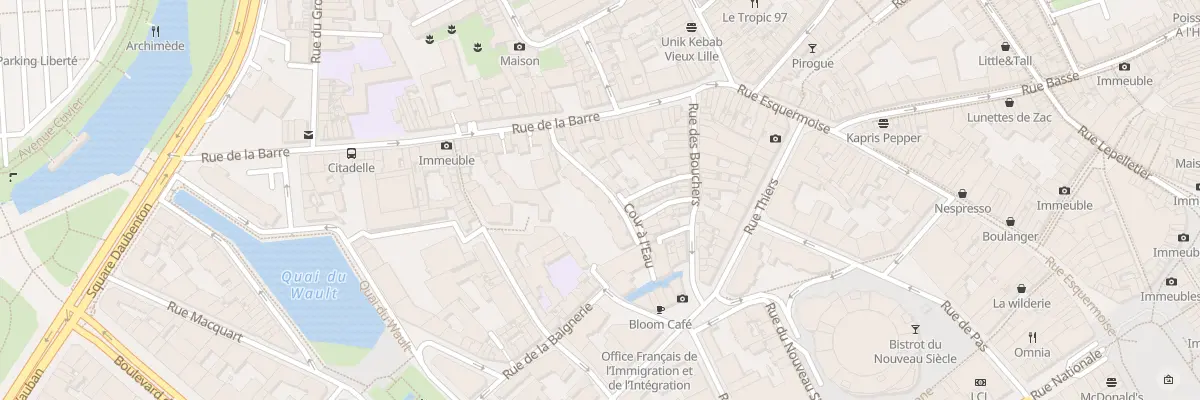 Plan du 33 Rue de la Barre à Lille