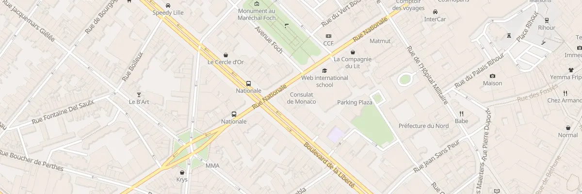 Plan du 103 Rue Nationale à Lille