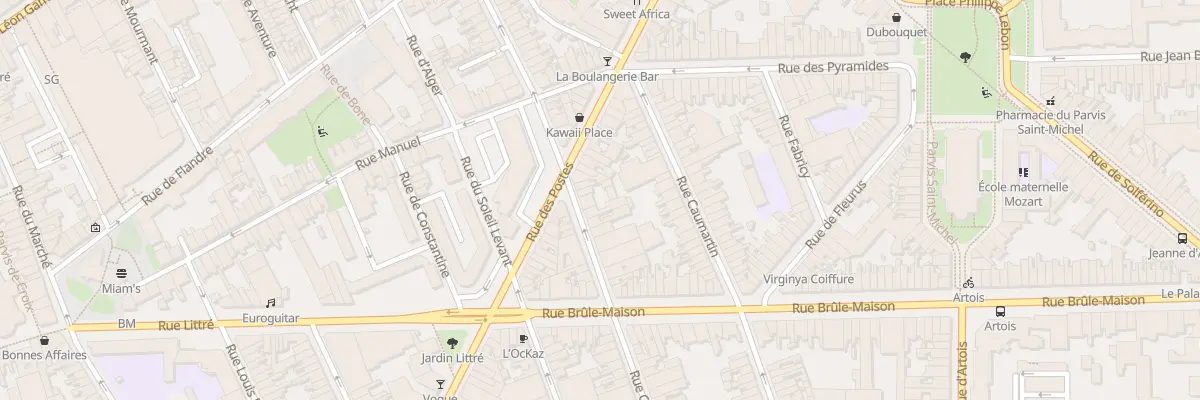 Plan du 5 Rue Gantois à Lille