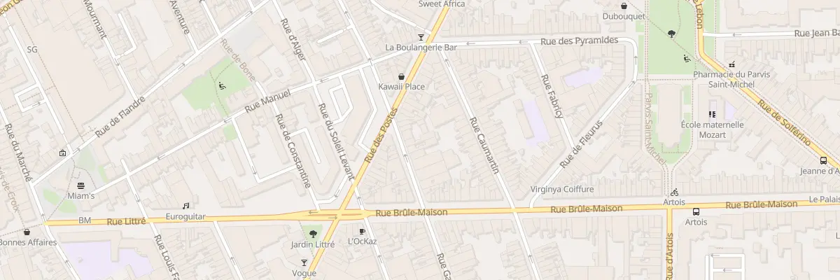 Plan du 9 Rue Gantois à Lille