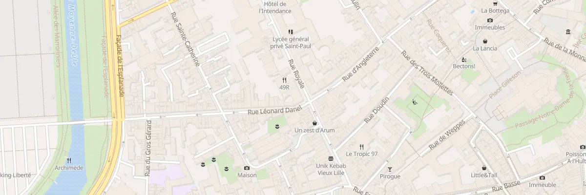 Plan du 2 Rue Léonard Danel à Lille