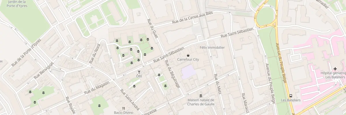 Plan du 36 Rue Saint-Sébastien à Lille