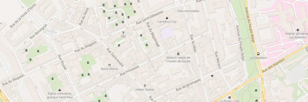 Plan du 40 Rue Princesse à Lille