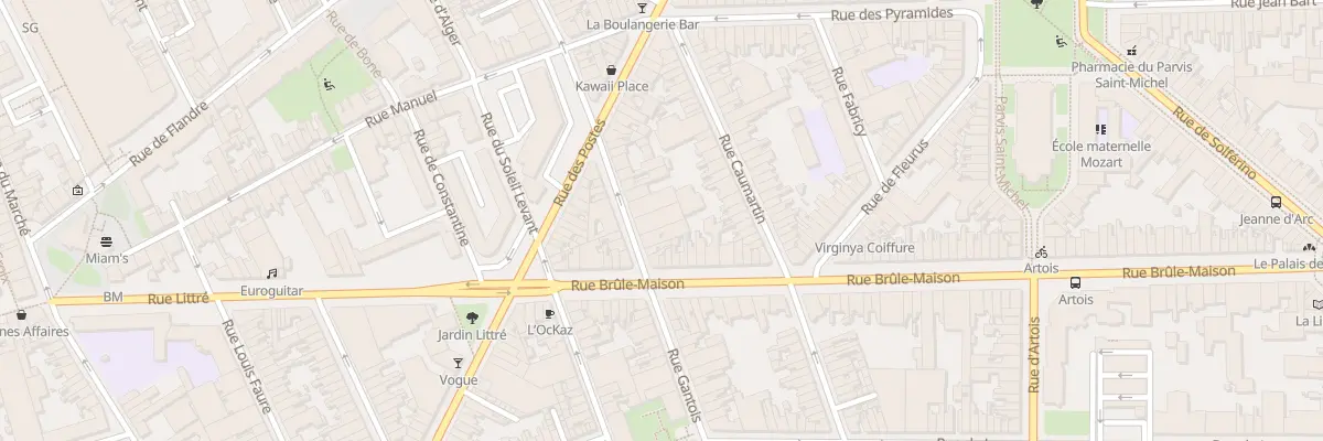 Plan du 17 Rue Gantois à Lille
