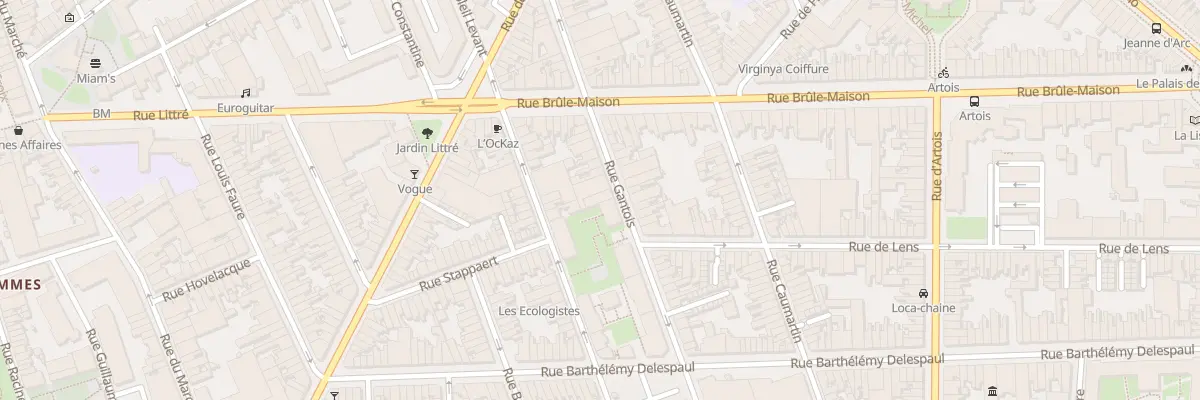 Plan du 26 Rue Gantois à Lille