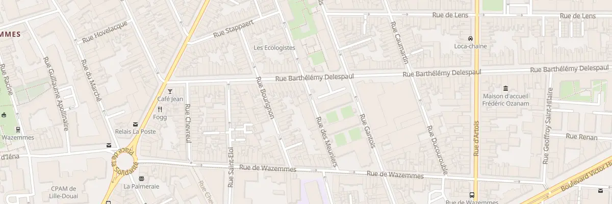 Plan du 44 Rue des Meuniers à Lille