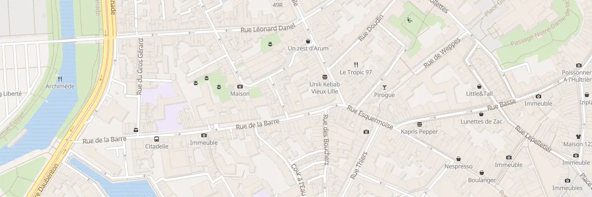 Plan du 20 Rue de la Barre à Lille