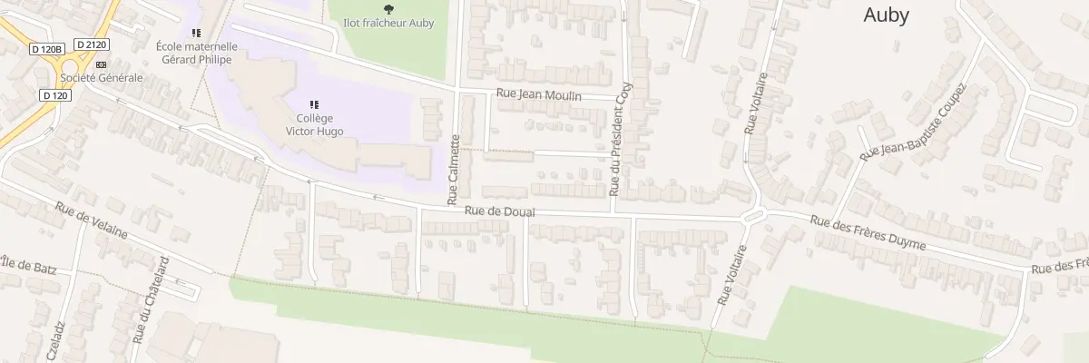 Plan du 11 Rue de Douai à Auby