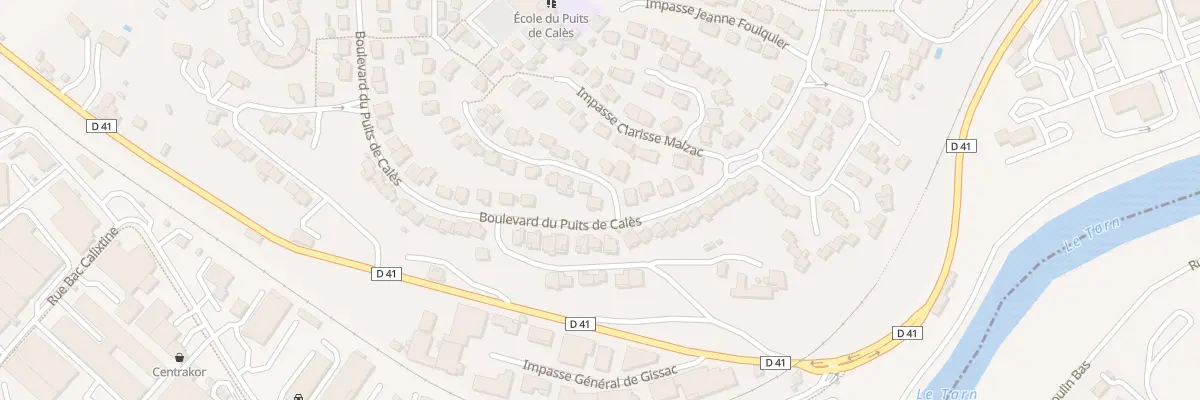 Plan du 366 Bd du Puits de Calès à Millau