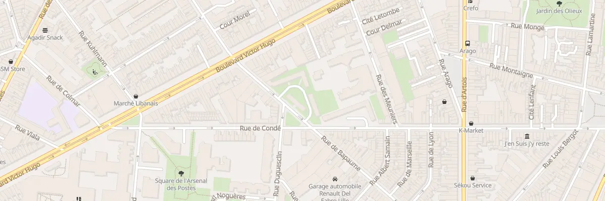 Plan du 11 Rue de Bapaume à Lille