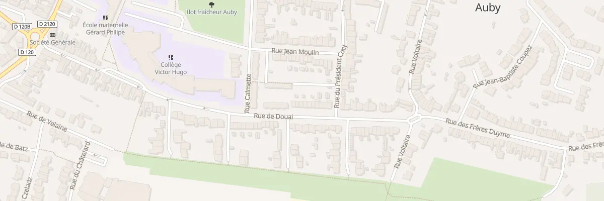 Plan du 13 Rue de Douai à Auby