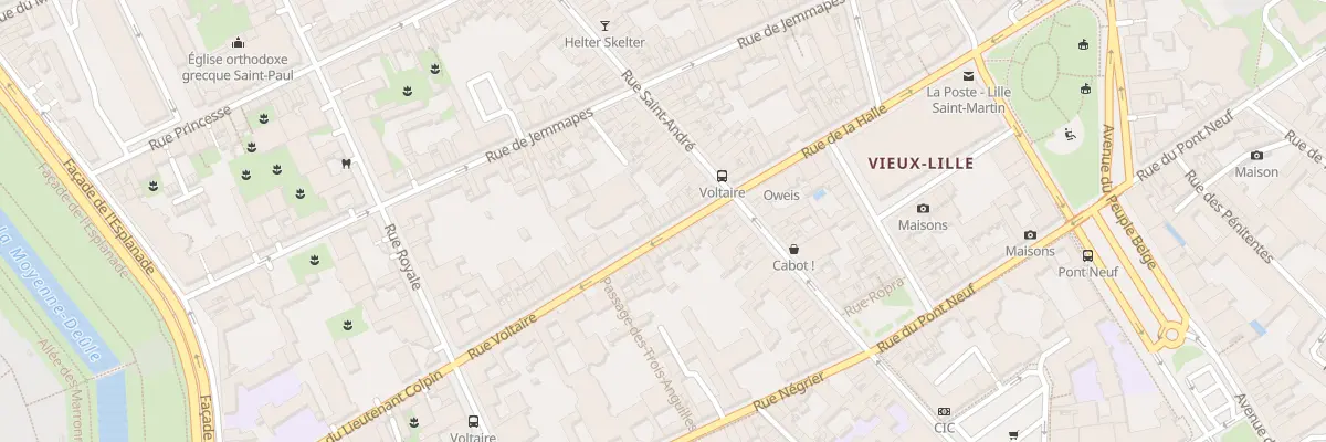 Plan du 8 Rue Voltaire à Lille