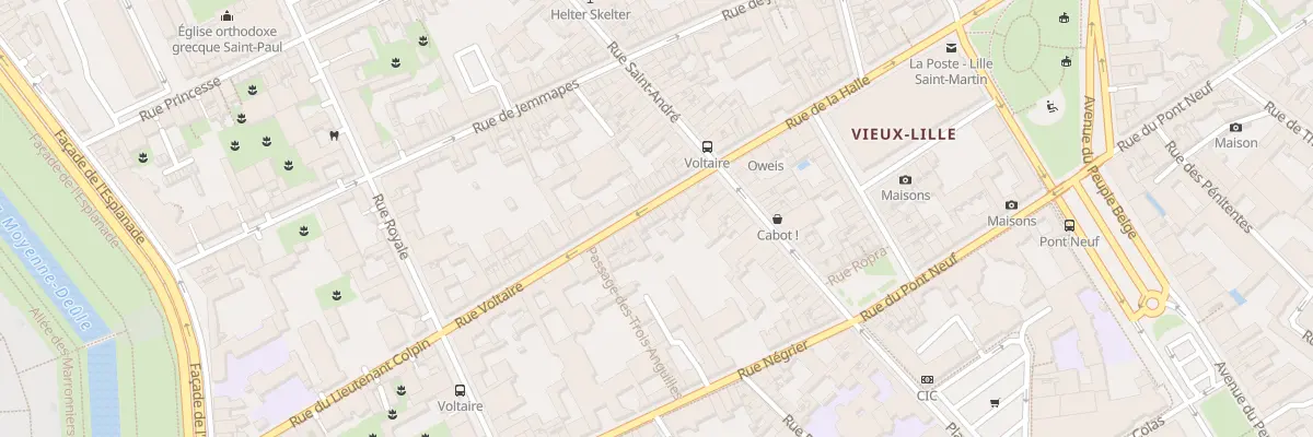 Plan du 11 Rue Voltaire à Lille