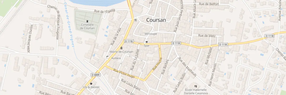 Plan du 16 Av Jean Jaurès à Coursan